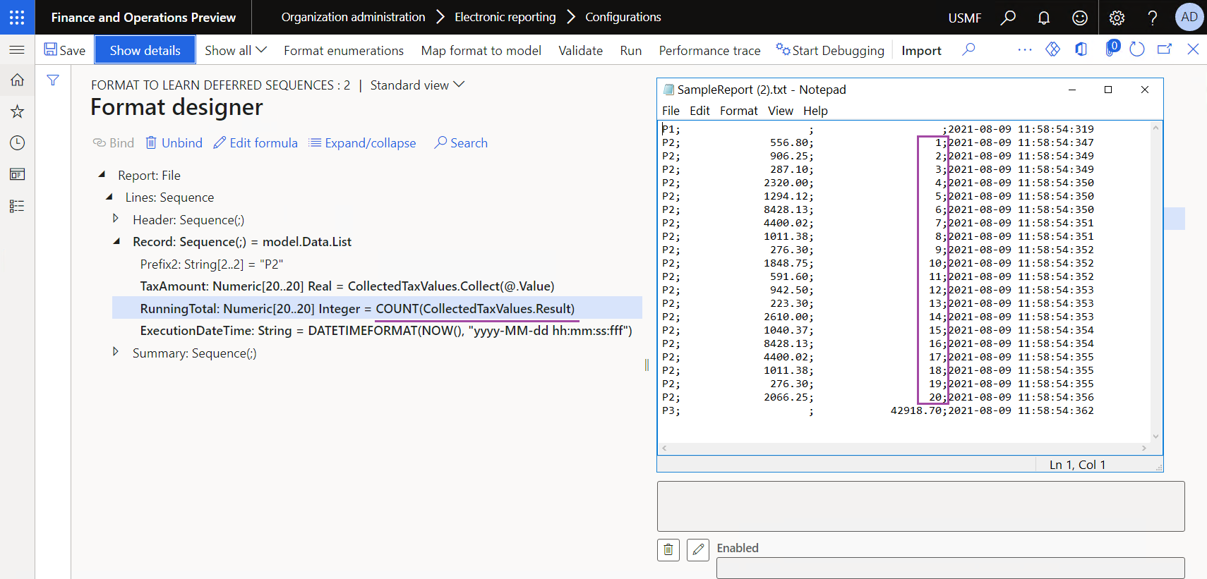 Downloaded file that contains results of another modified format execution