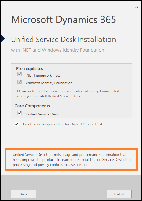 Transmitting usage and performance information.