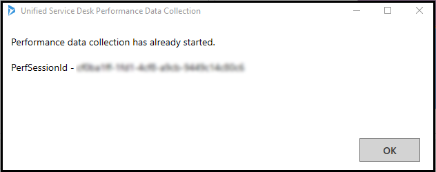 Performance data collection already started.
