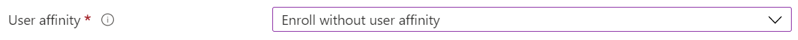 In the Intune admin center and Microsoft Intune, enroll macOS devices using Direct enrollment. Select enroll without user affinity.