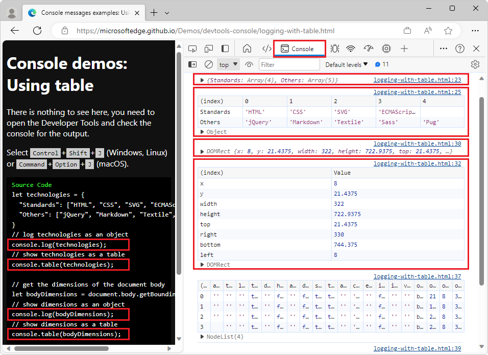 Source console. Консоль Лог номера. Console.warn.