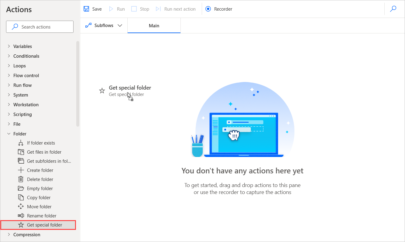 कार्यस्थान में खींची जा रही किसी क्रिया का स्क्रीनशॉट.