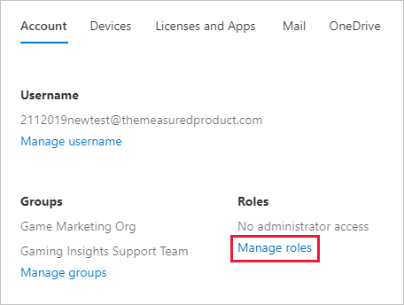 Manage roles