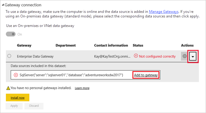 Screenshot that shows the expanded data sources with the arrow toggle highlighted.