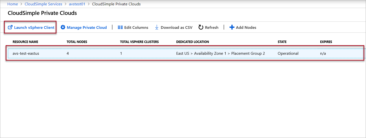 Launch vSphere Client