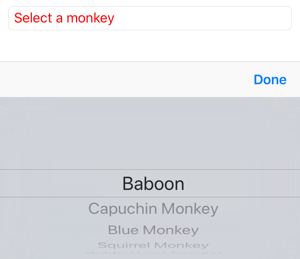 Picker Screenshot of a Picker