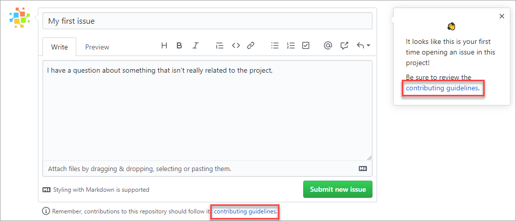 योगदान दिशानिर्देश लिंक।