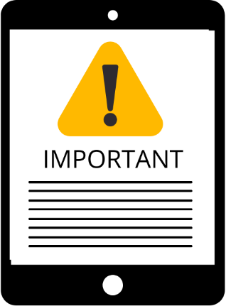 Screenshot of Important note.