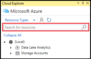 Finding resources in Cloud Explorer