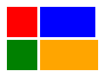 A WrapPanel in which the orange rectangle stretches to fill the rest of the second row