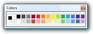 screen shot of a colors dialog box