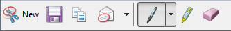 screen shot of toolbar with large icons