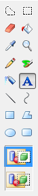 screen shot of a vertical toolbar