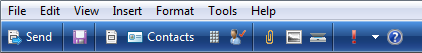 Screenshot that shows the toolbar with icons labeled for the most frequently used buttons.