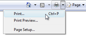 screen shot of split print button commands