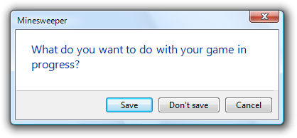 screen shot of dialog box with commit buttons