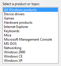 screen shot of alphabetized list