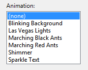 screen shot of drop-down list with none selected