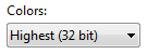 screen shot of highest quality as default button