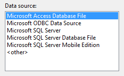 Screen shot of list box with one item selected