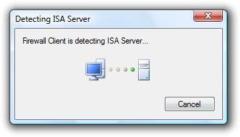 screen shot of progress in detecting server