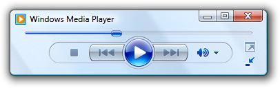 screen shot of media player and slider