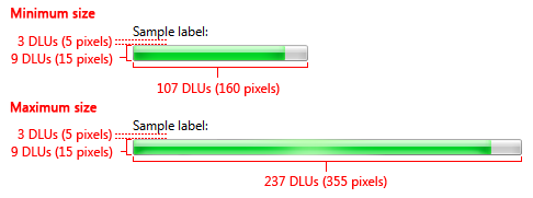 diagram showing progress-bar sizing and spacing