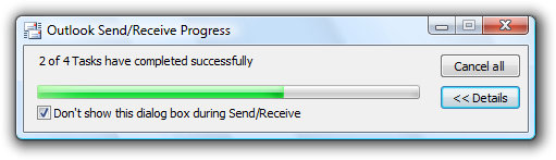 screen shot of progress bar title with task name