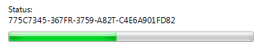 screen shot of progress bar with too much detail