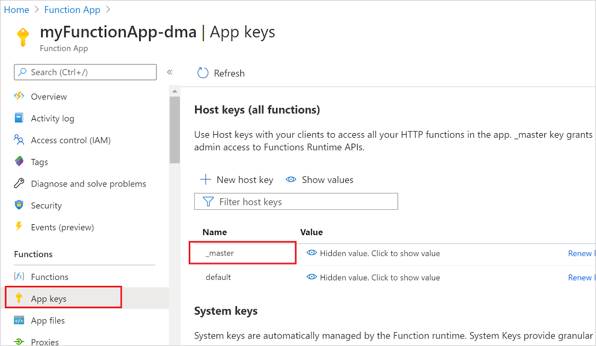 Locate the master key to copy.