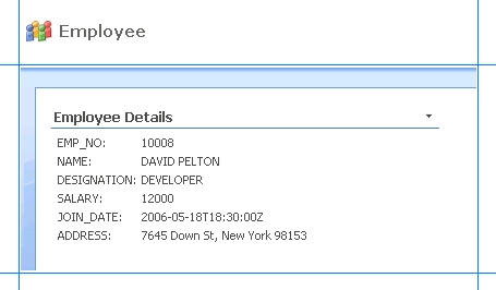 Detailed employee record