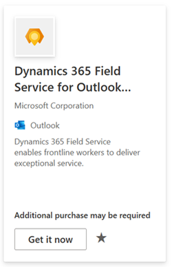 Dodatna kartica za Outlook za Field Service