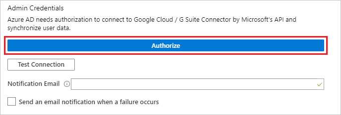 G Suite authorize