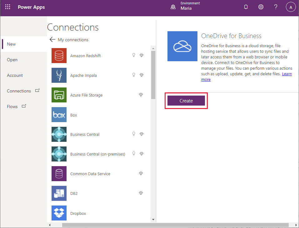 Nova veza za OneDrive.