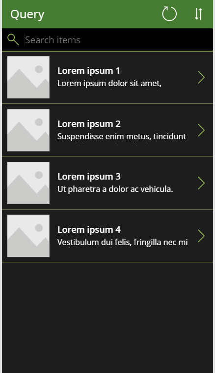 Pokrenut zaslon Upit.