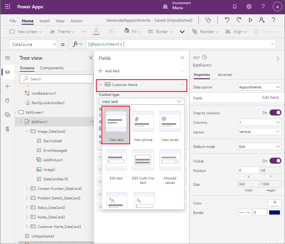Promijenite ime klijenta u samo za čitanje.