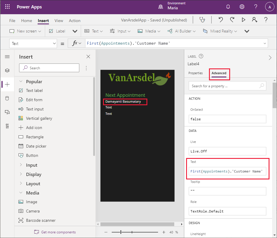 Prikažite ime klijenta.