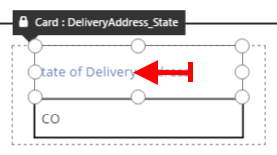 Promijenite tekst unutar kontrole unutar kartice.