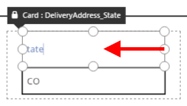 Promijenite veličinu kontrole unutar kartice.