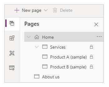 Odaberite stranicu u portalima Studio.