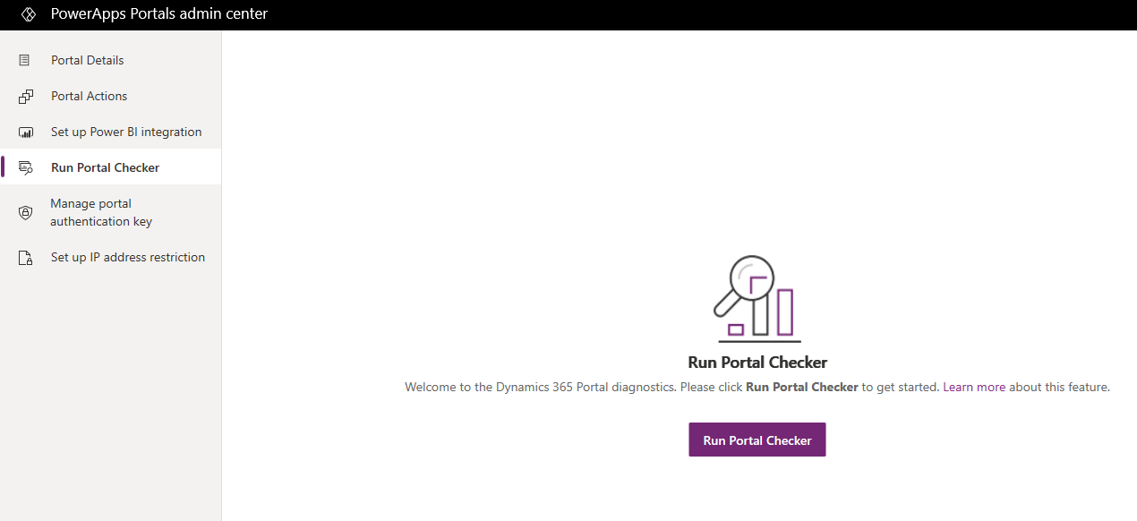 Pokretanje programa za provjeru portala.