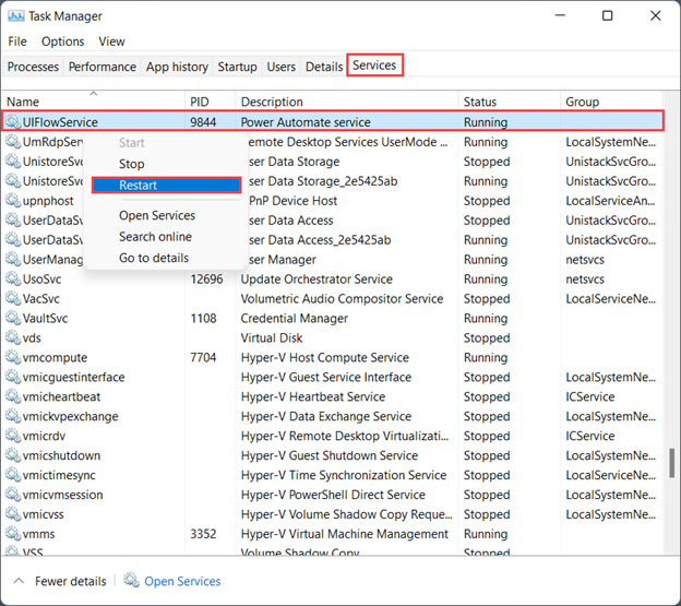 Snimka zaslona upravitelja zadataka sustava Windows.