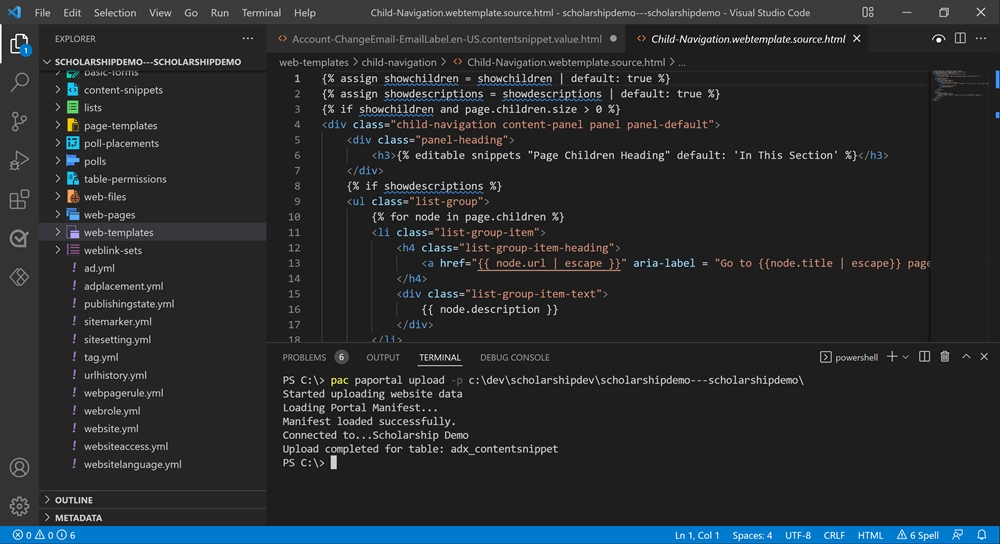 Visual Studio kod.