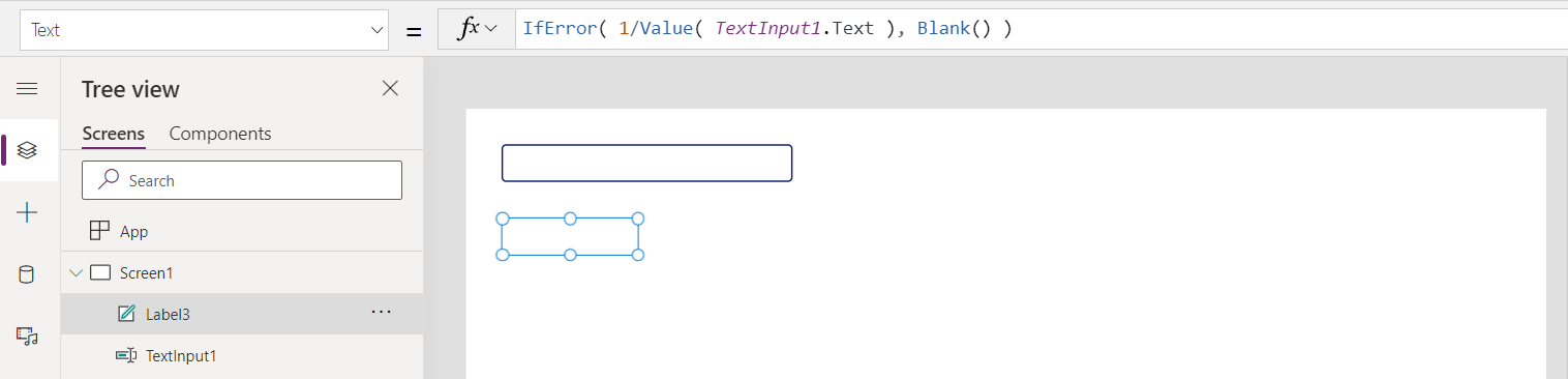 Snimka zaslona koja pokazuje da nije prikazan banner s greškom, pogreška zbog prazne vrijednosti zamijenjena je prazninom.