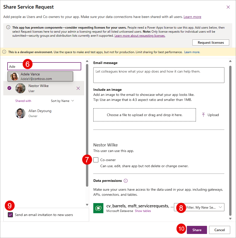 Screenshot of an individual name in the lookup feature.