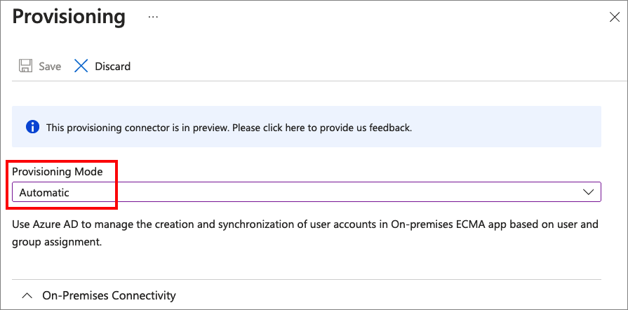 Screenshot of selecting Automatic.