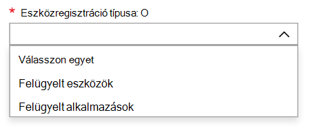 Eszközregisztráció típusa