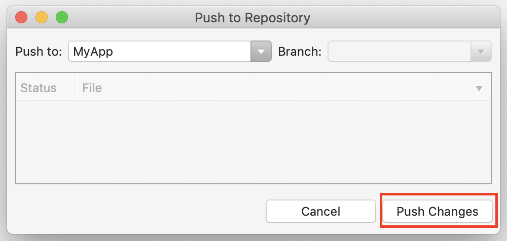 Push the changes to the remote repository
