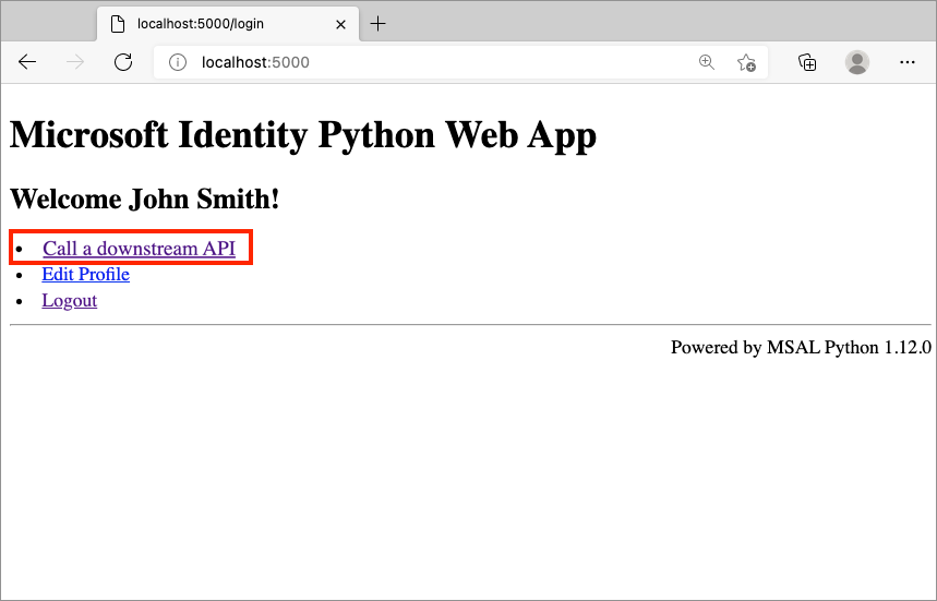 Képernyőkép egy webes API meghívásáról.