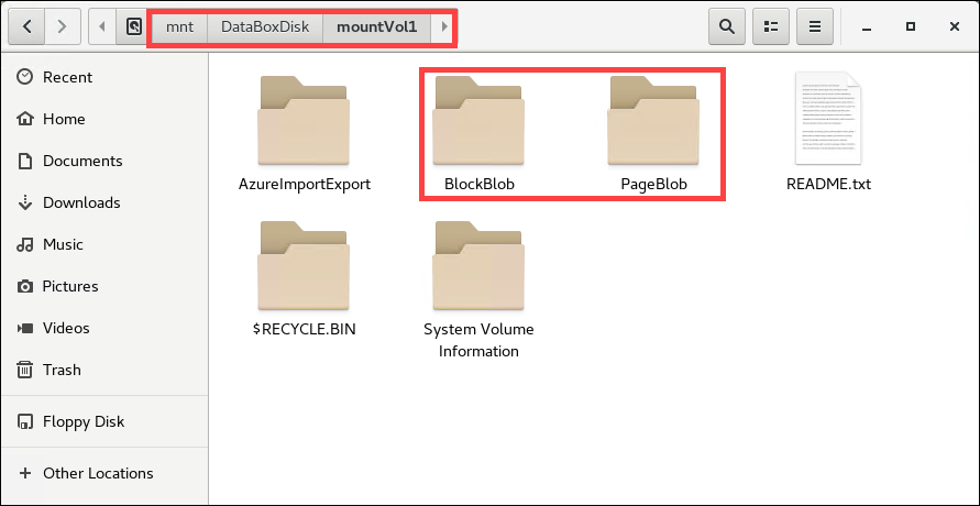 A Data Box Disk sikeres feloldását jelző példaeredmények képernyőképe.